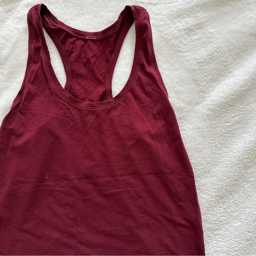 LULULEMON RACERBACK TANK WOMENS SIZE 6 IN  MAROON - Picture 9 of 13